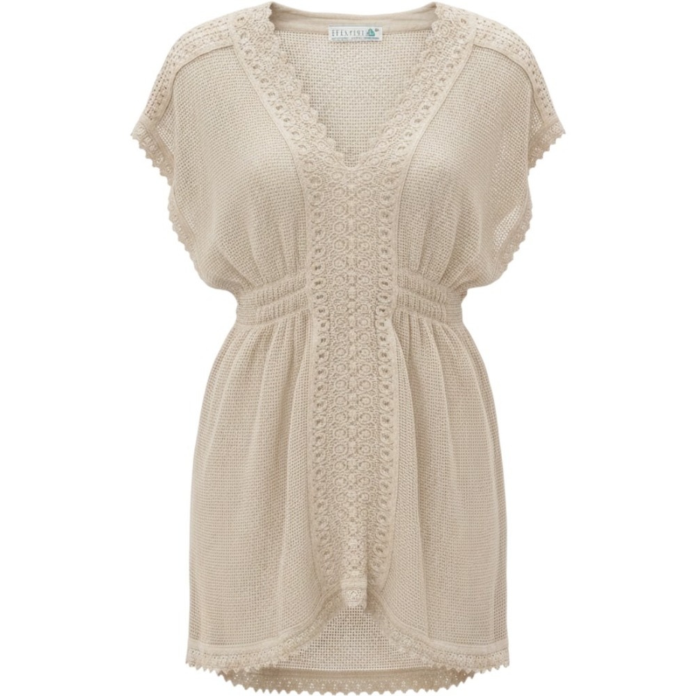 Seaspice Resort‎ Wear Peruvian Cotton Crochet Beach Cover Up Tunic Medium Boho
